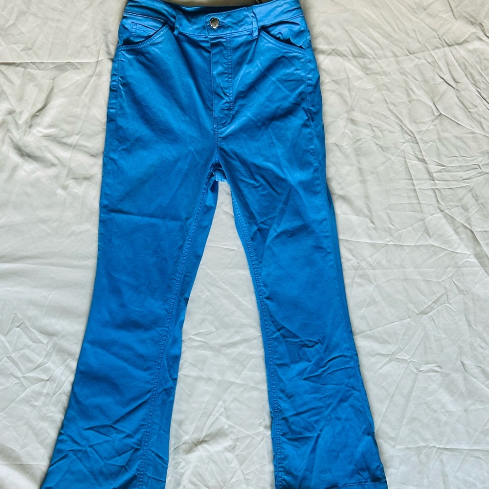 Massimo Dutti Blue Boot Cut Pants